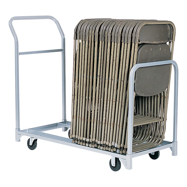 300 lbs Load Capacity 67 Length x 22 Width Raymond Folded and Stacked Chair Tote with Hard Rubber Casters 